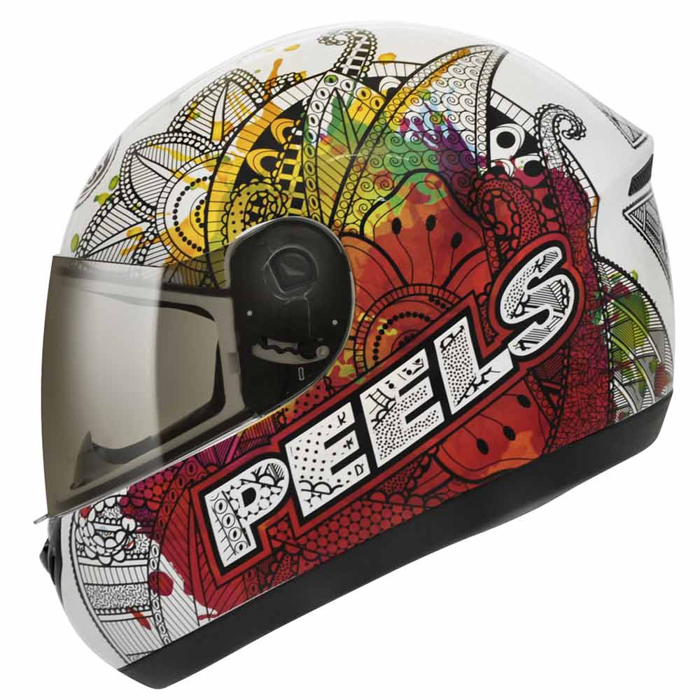 Capacete Peels Spike Indie Branco/Colorido - marquinhom