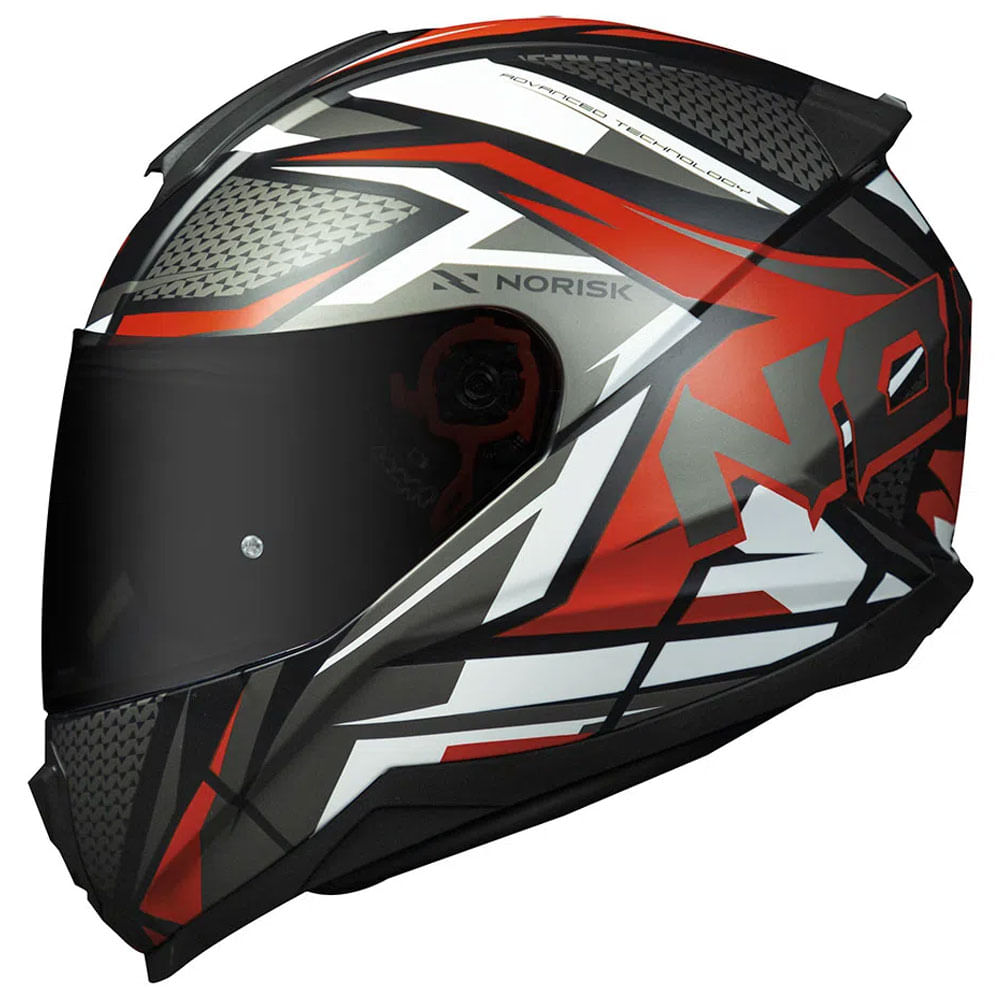 Capacete Norisk FF802 Razor Sharp Preto/Vermelho - marquinhom