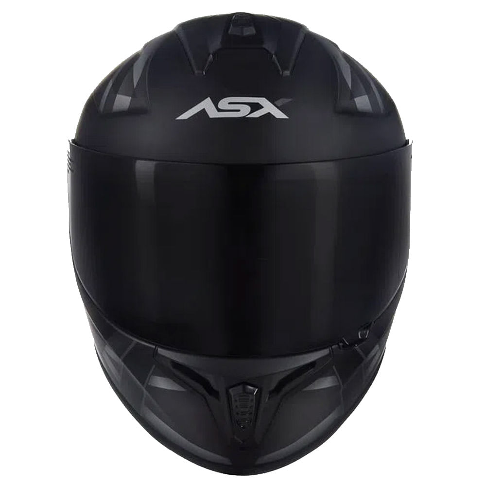Capacete ASX Draken UK Preto/Cinza Fosco em Promoção - marquinhom