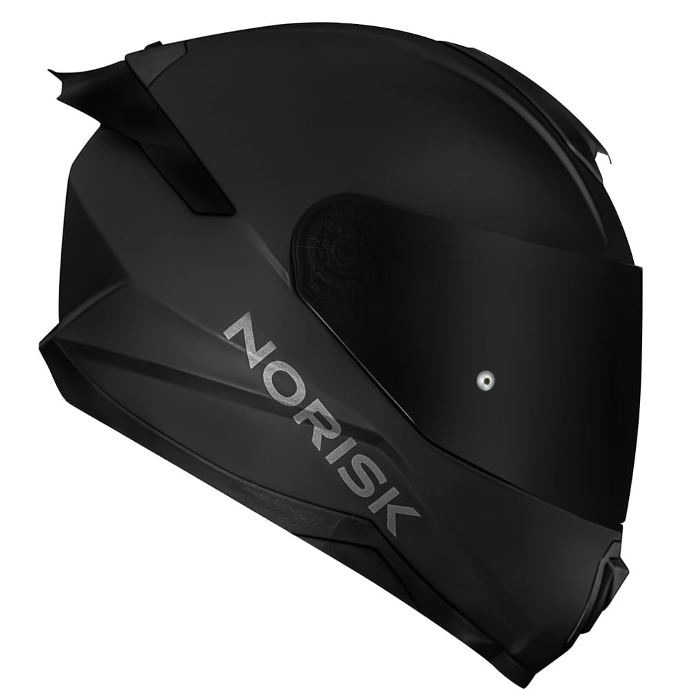 Capacete Norisk FF802 Razor Monocolor Preto Fosco Viseira - marquinhom