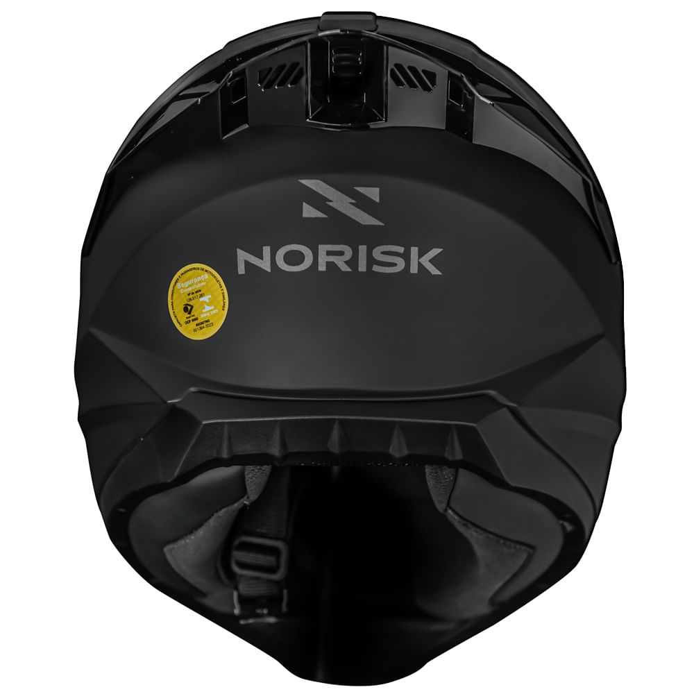 Capacete Norisk FF802 Razor Monocolor Preto Fosco Viseira - marquinhom