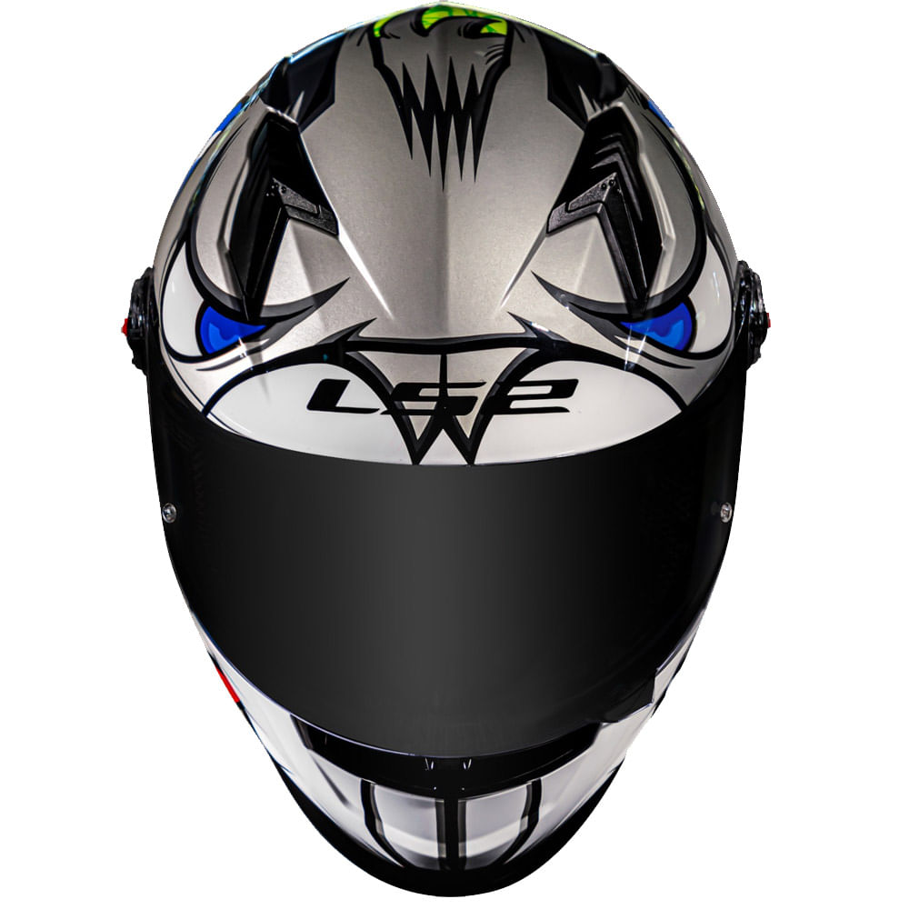 Capacete LS2 FF358 Réplica Alex Barros Prata - marquinhom