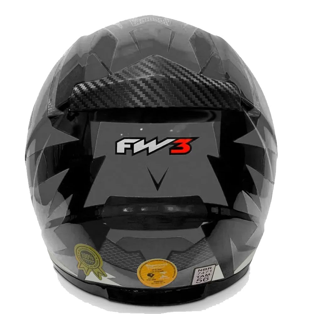 Capacete FW3 GTX Fox Grafite com Viseira Solar em Promoção