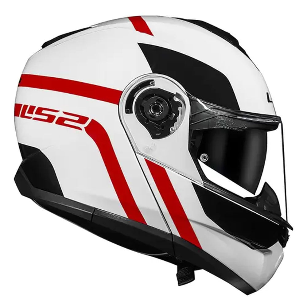 Capacete Ls2 FF908 Strobe II Autox Branco/Vermelho - marquinhom