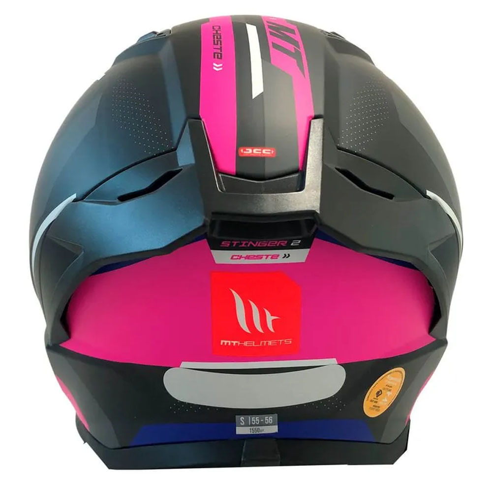 Capacete MT Stinger 2 Cheste C8 Rosa Fosco - marquinhom