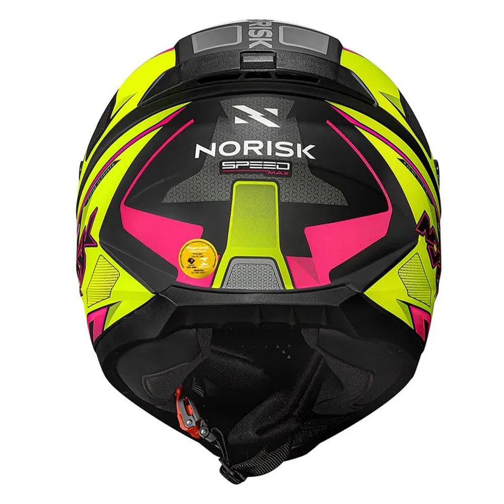 Capacete Norisk FF802 Razor Speedmax Preto/Amarelo/Rosa Fosco