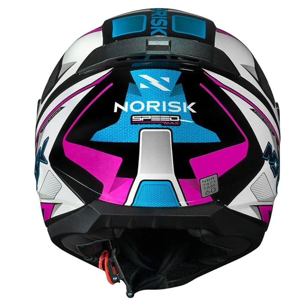 Capacete Norisk FF802 Razor Speedmax Preto/Branco/Rosa - marquinhom