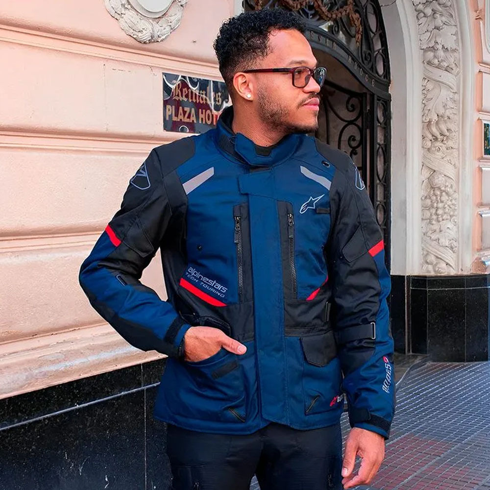Jaqueta Alpinestars Masculina Andes V3 Drystar Azul/Preto - marquinhom
