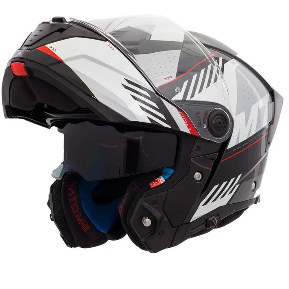 Capacete MT Atom 2 Edix B0 Cinza/Preto - marquinhom