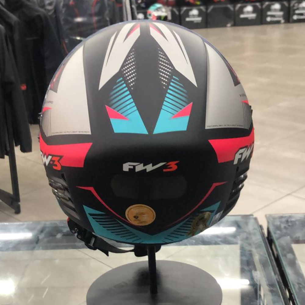 Capacete Fw3 X-Open Up Rapid Rosa/Tifany com Óculos - marquinhom