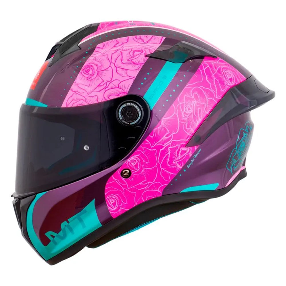 capacete mt helmets feminino Capacete Mt Targo S Blossom C6 Rosa
