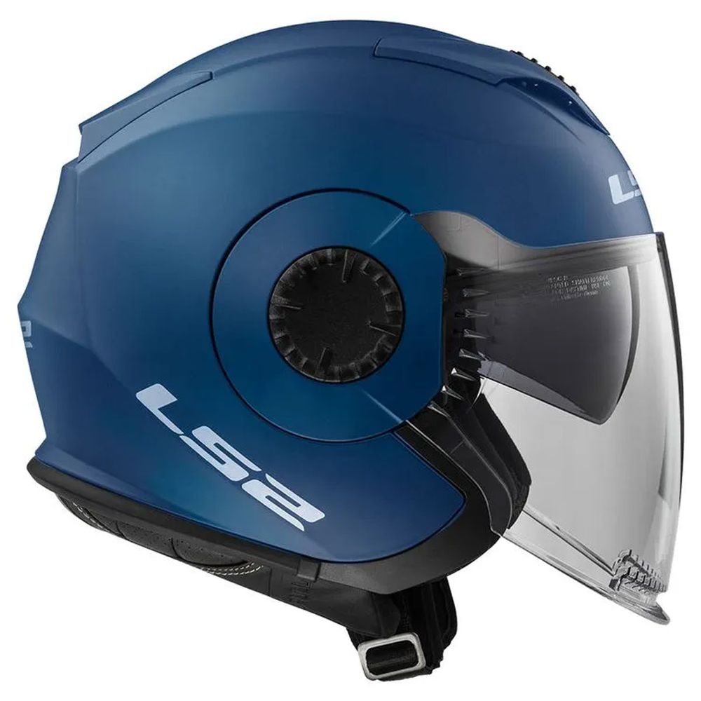 Capacete Ls2 OF570 Verso Monocolor Azul Fosco com Viseira Solar