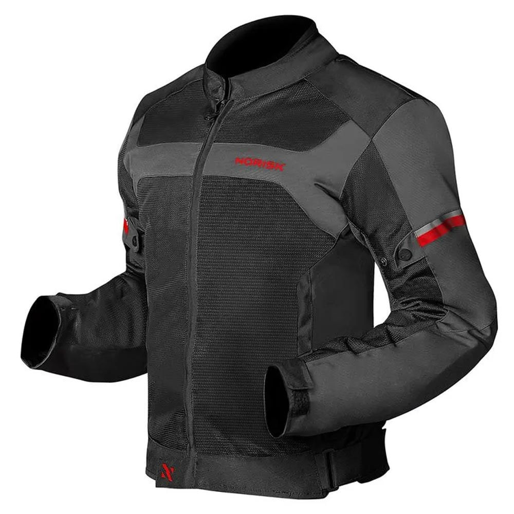 トップス nori1331 Jaqueta Norisk Feminina Trip Air Ventilada Preto/Vermelho - marquinhom