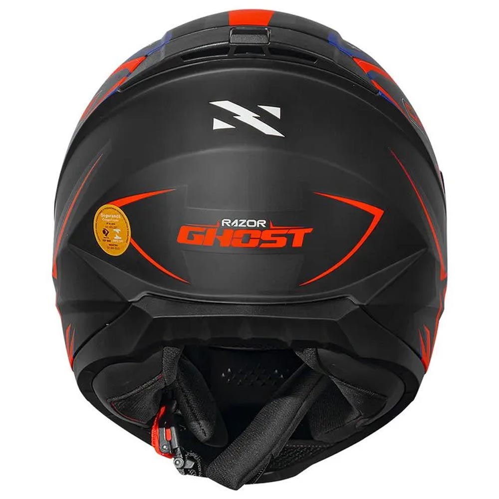 Capacete Norisk FF802 Razor Ghost Preto/Laranja Fosco - marquinhom