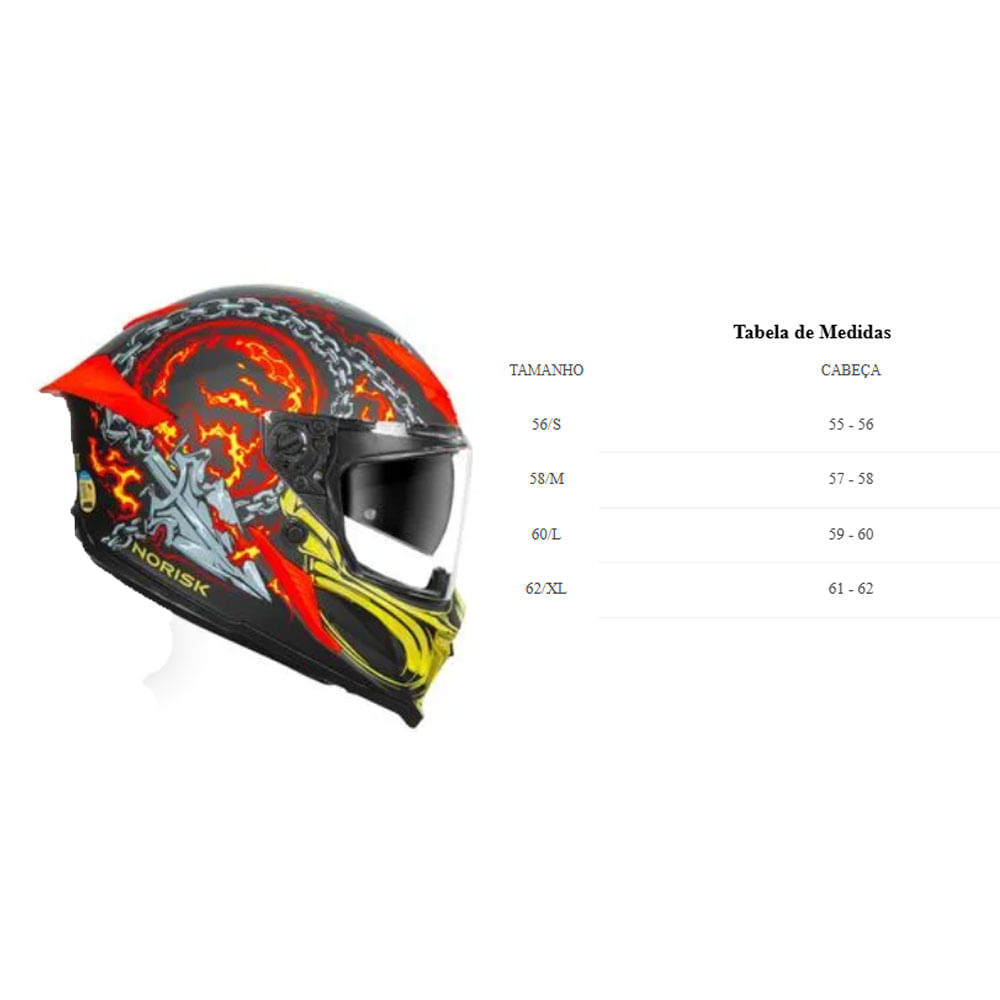 Capacete Norisk Rock Mortal Kombat Scorpion com Viseira Solar